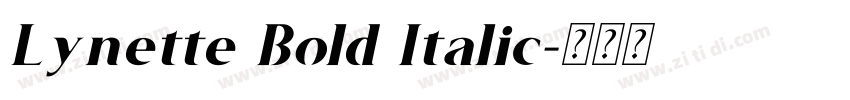Lynette Bold Italic字体转换